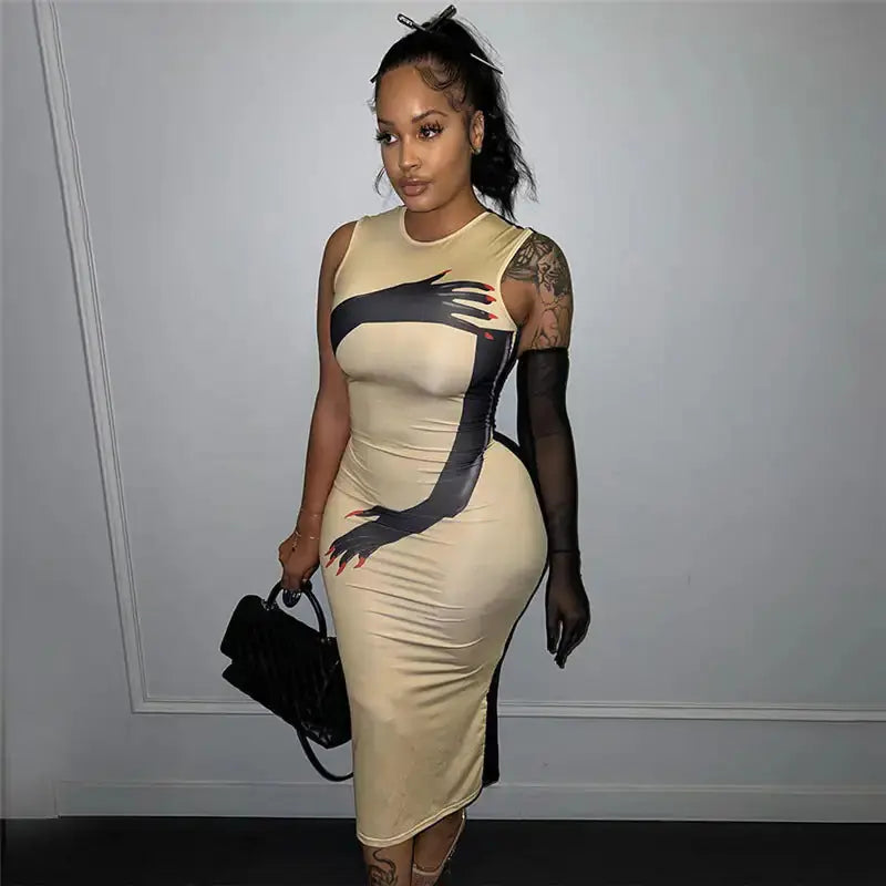 Sleeveless Midi Dress GLR SHOPPING