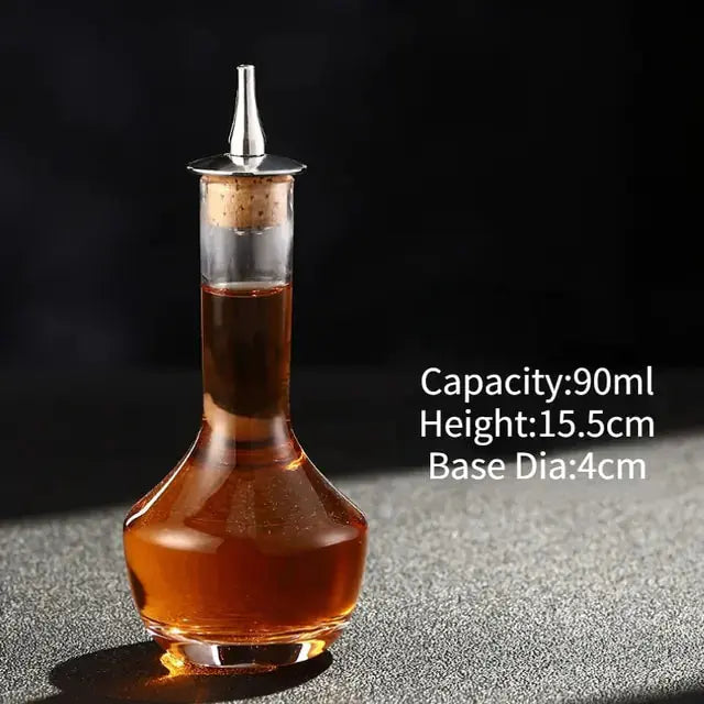 Cocktail Bitters Bottle Vintage Glass GLR SHOPPING