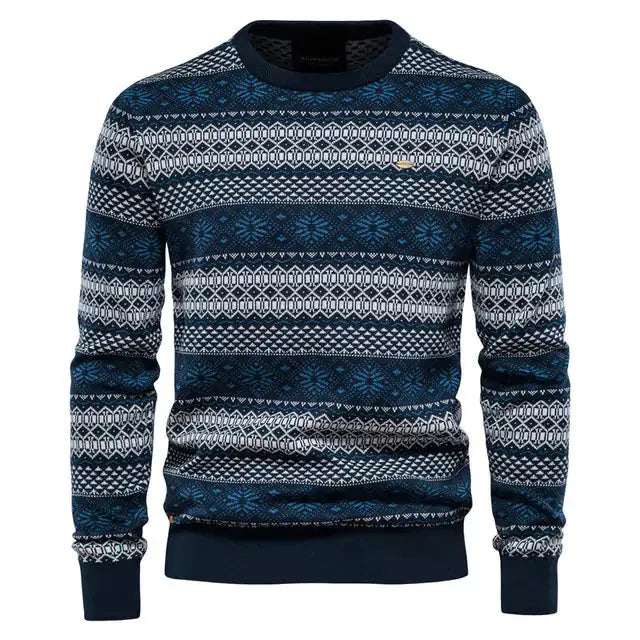 Spliced Cotton Men's Sweater GLR SHOPPING