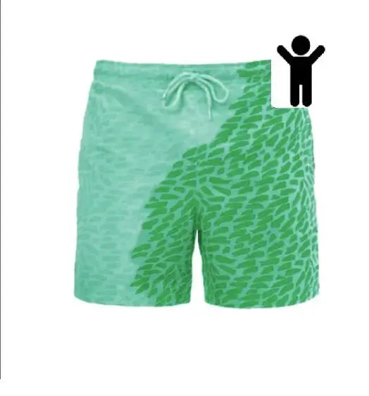 Children Encounter Water Change Color Beach Shorts Swim Trunks GLR SHOPPING