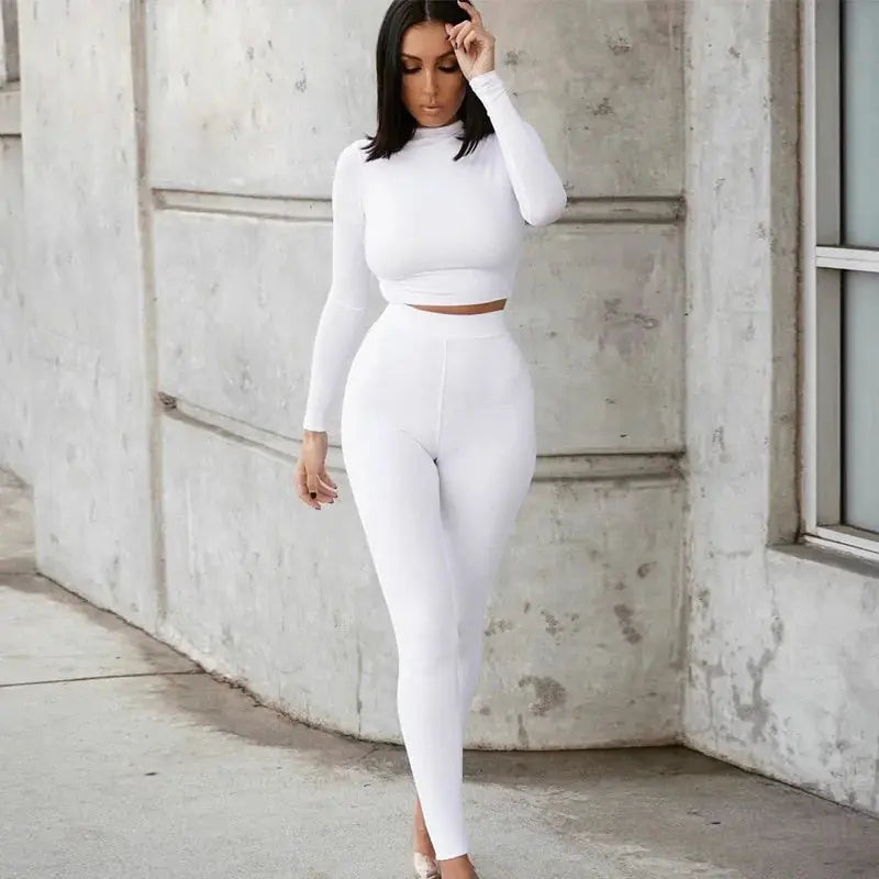 Women Sport Fitness 2 Two Piece Set Tracksuit GLR SHOPPING