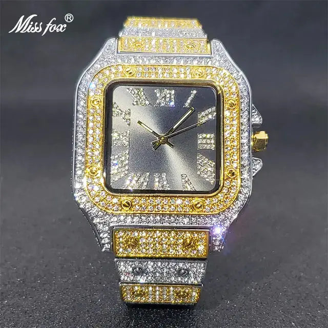 Ice Out Diamond Square Watch - GLR SHOPPING