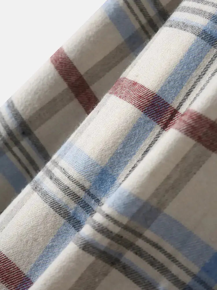 Plato White Plaid Long Sleeve GLR SHOPPING