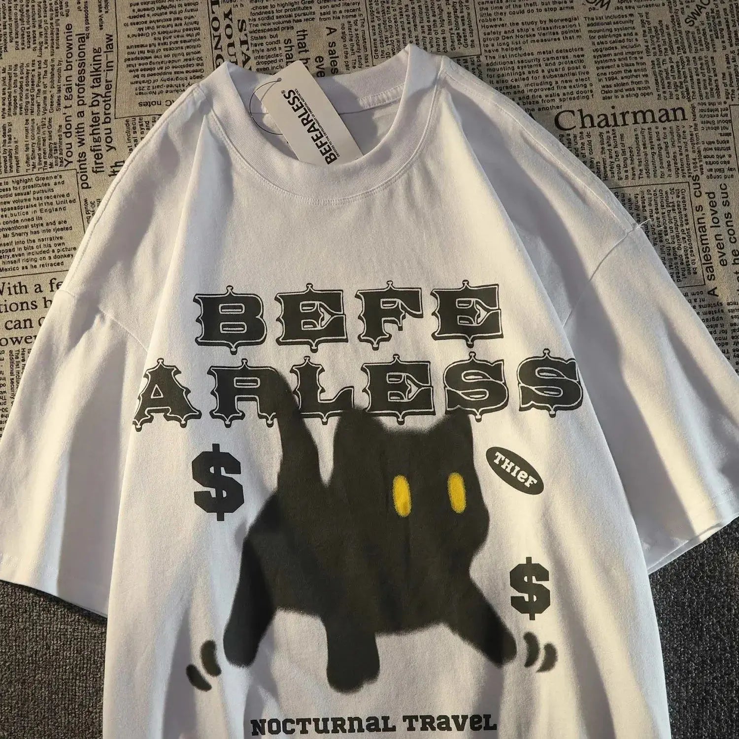 Cat Print Cartoon Tee GLR SHOPPING