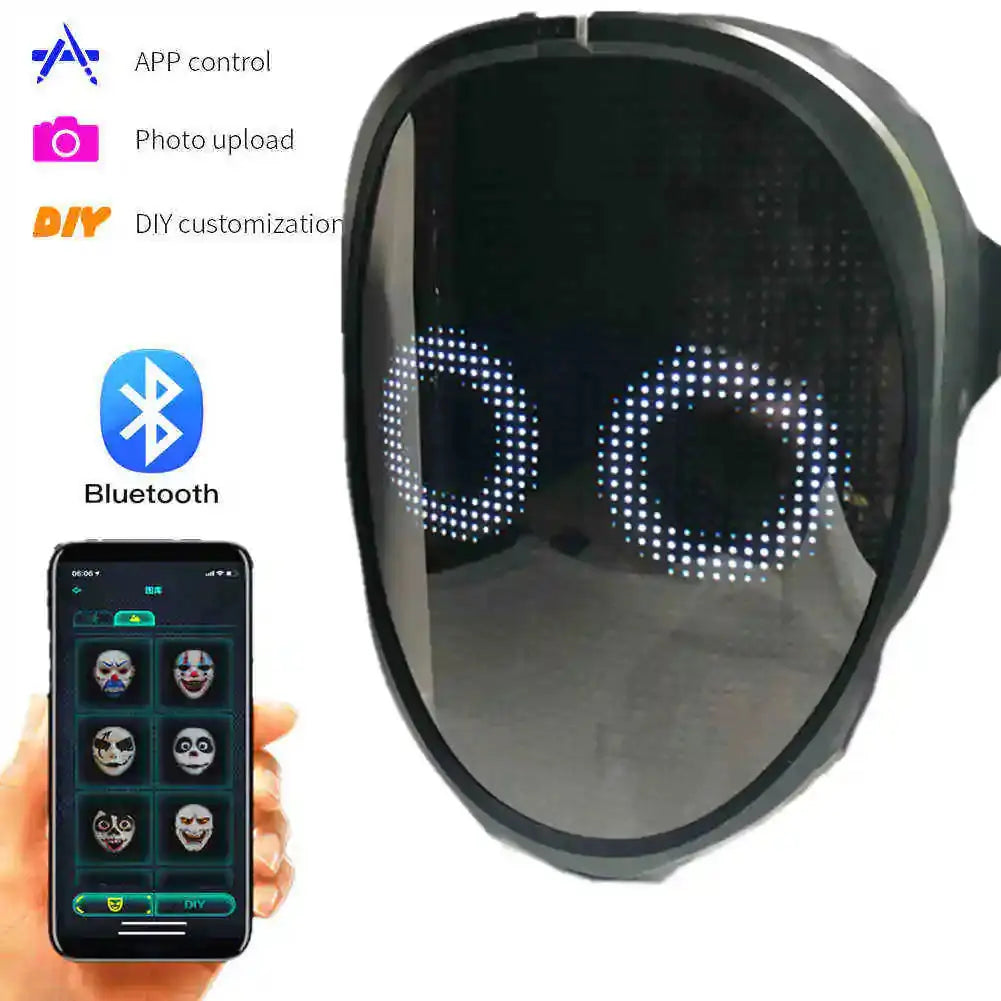 Bluetooth Light Up LED Mask GLR SHOPPING