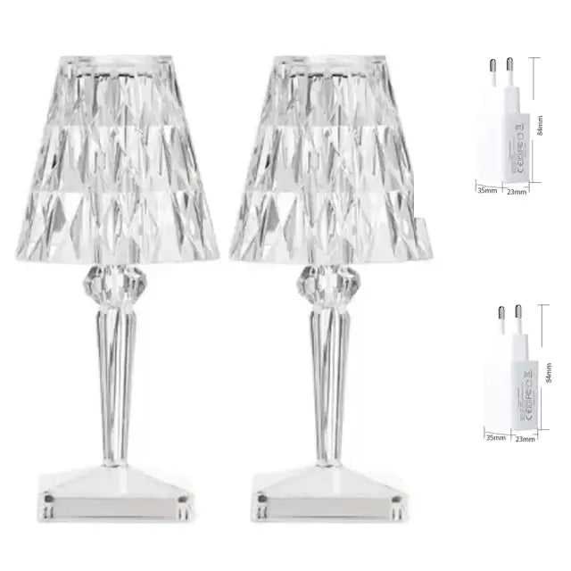 Diamond Table Lamp: USB Touch Sensor LED Night Light GLR SHOPPING