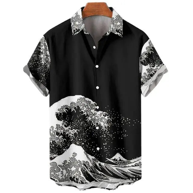 Retro Ocean Wave 3d Printing GLR SHOPPING