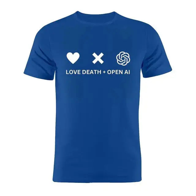 100% Cotton Unisex T Shirt OpenAI Love Death GLR SHOPPING