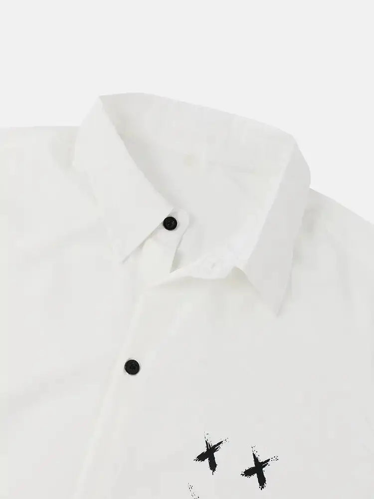 Men's Graffiti Smile Print Shirts GLR SHOPPING