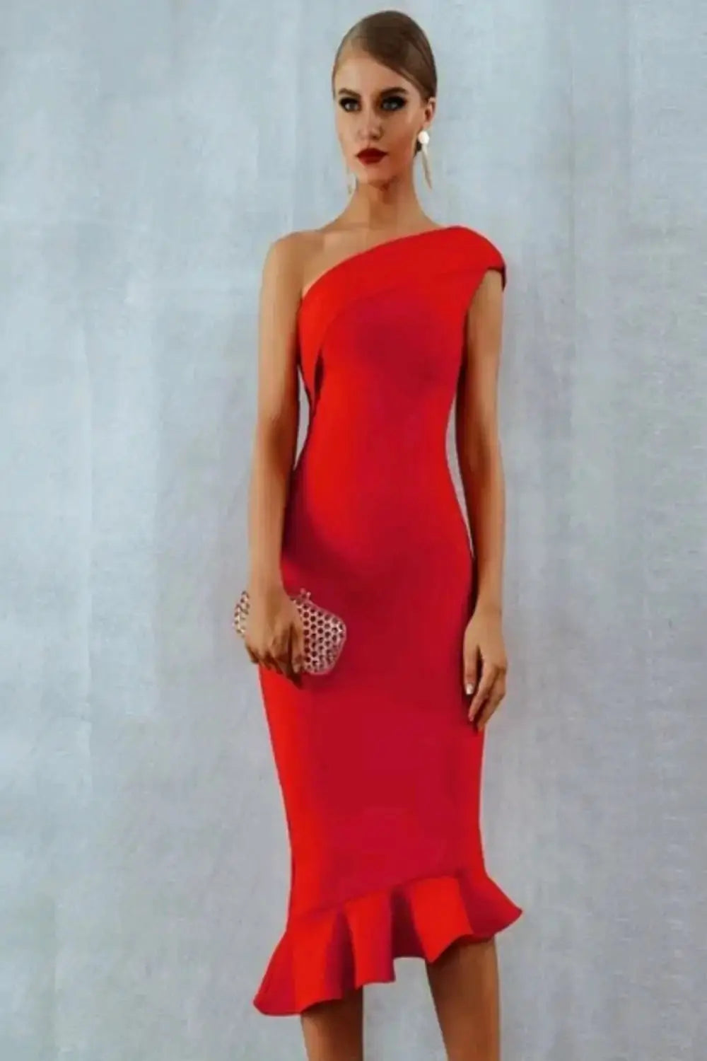 Midnight in London Off Shoulder Bodycon Dress GLR SHOPPING