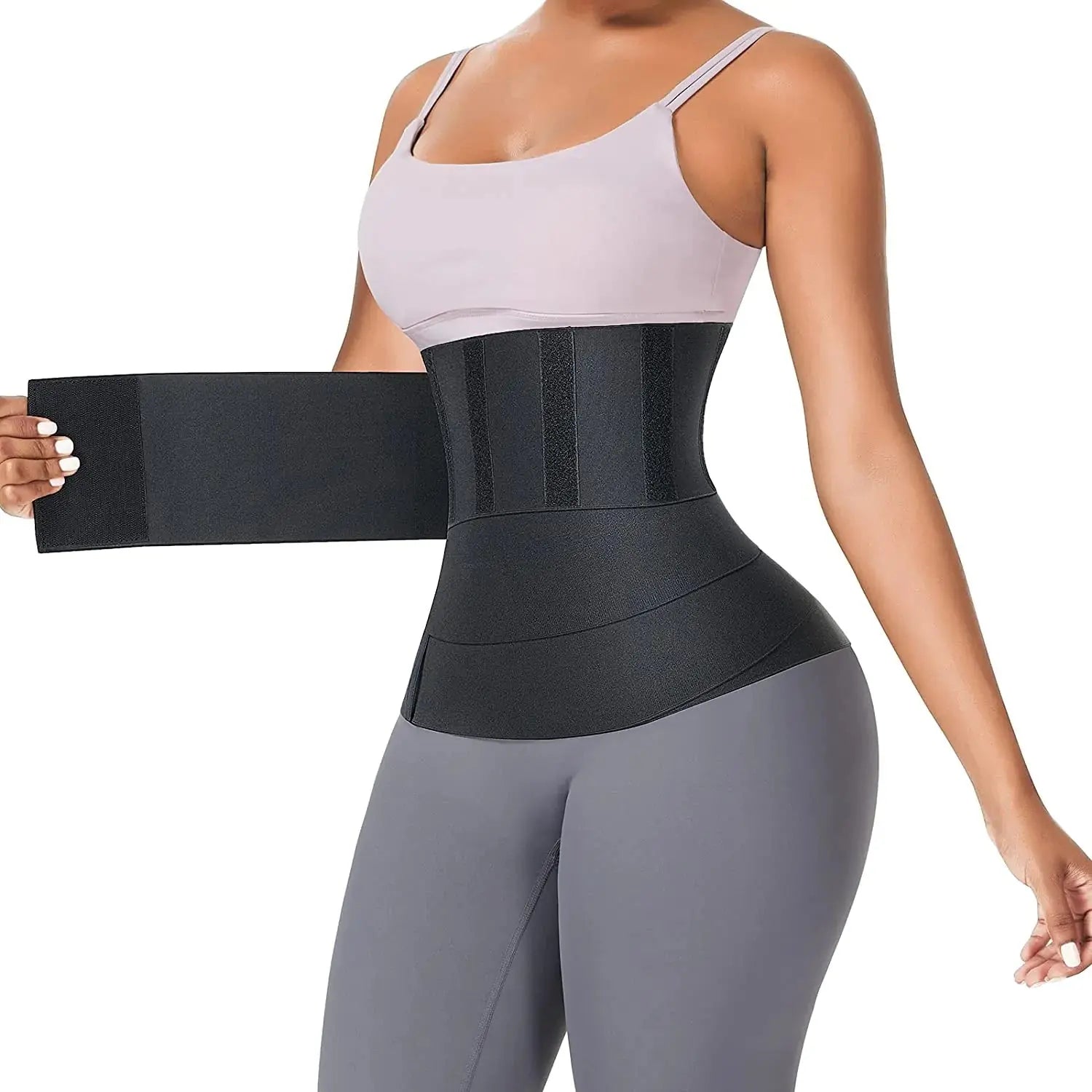 Waist Trainer for Women Belt Tummy Wrap Black GLR SHOPPING