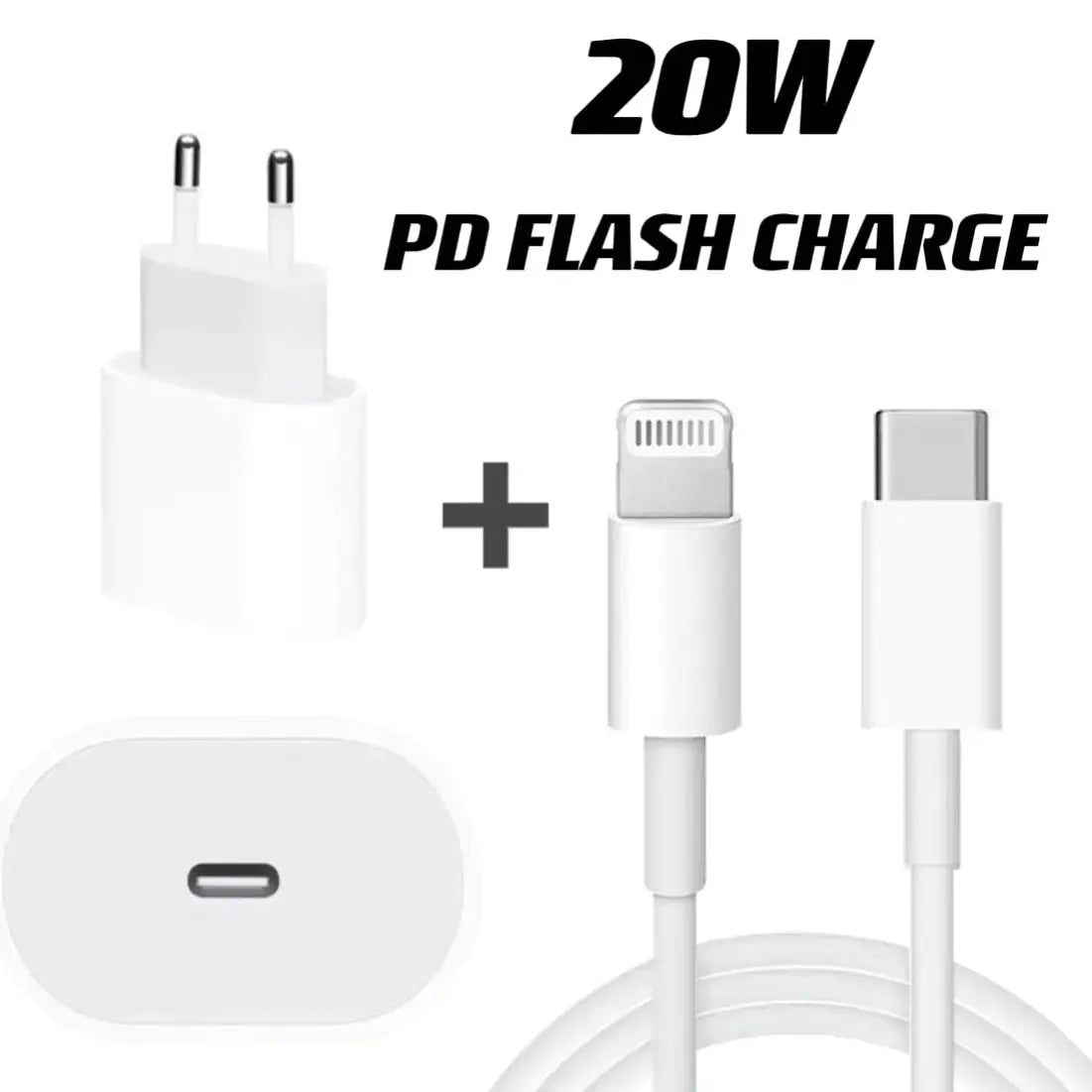 20W USB-C Power Adapter and Cord for iPhone GLR SHOPPING