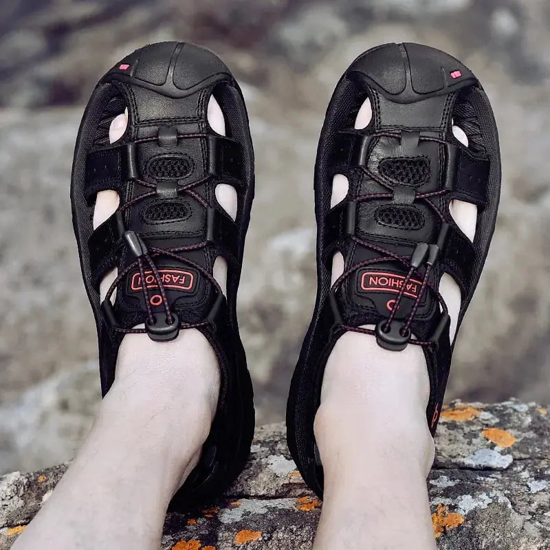MIXIDELAI Genuine Leather Men Shoes Summer New Large Size Men's Sandals GLR SHOPPING