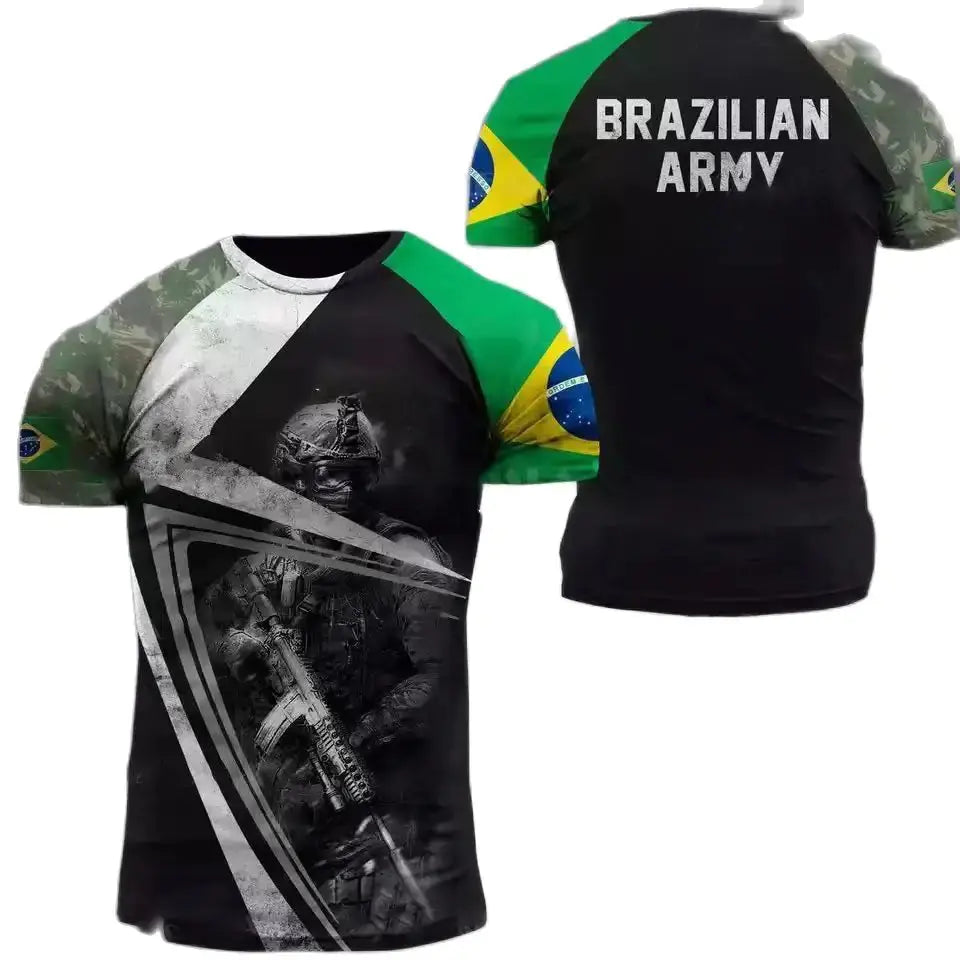 Camisetas Masculinas Estampadas em 3D GLR SHOPPING