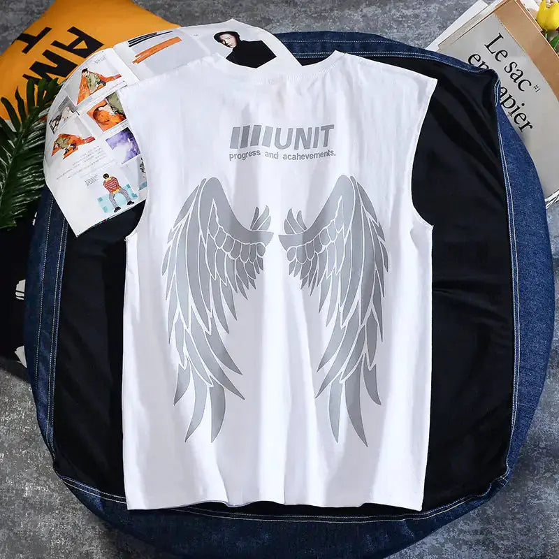 Cut Off Angel Wings Tee GLR SHOPPING
