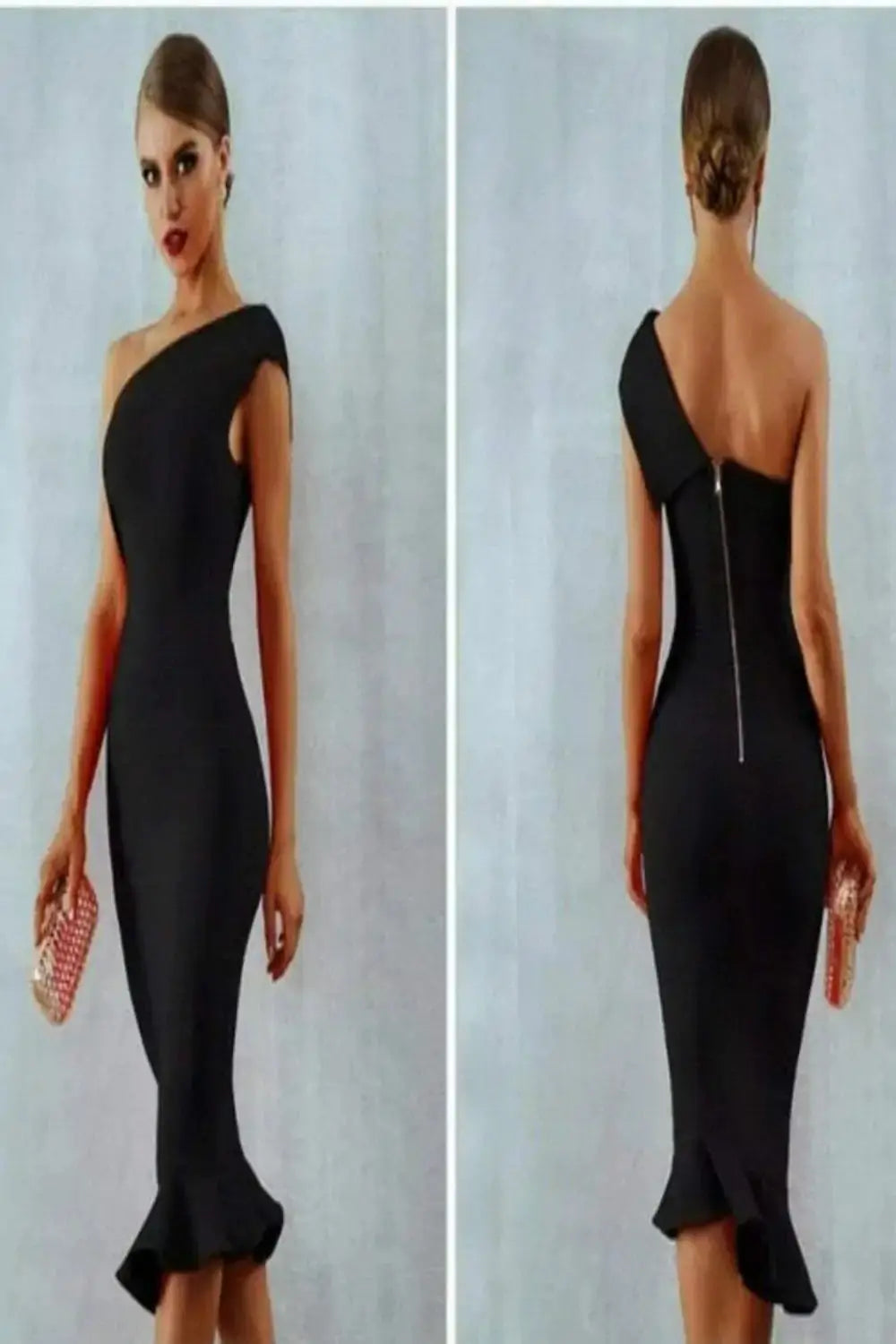 Midnight in London Off Shoulder Bodycon Dress GLR SHOPPING