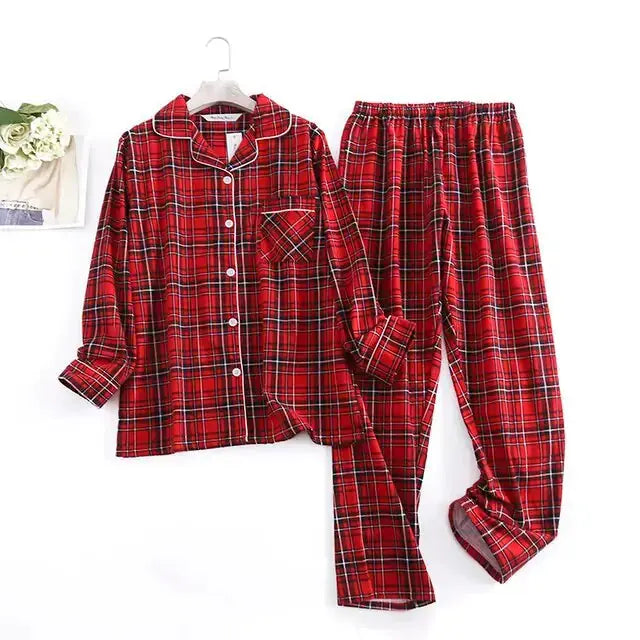 Cotton Flannel Women's Pajamas Sets GLR SHOPPING