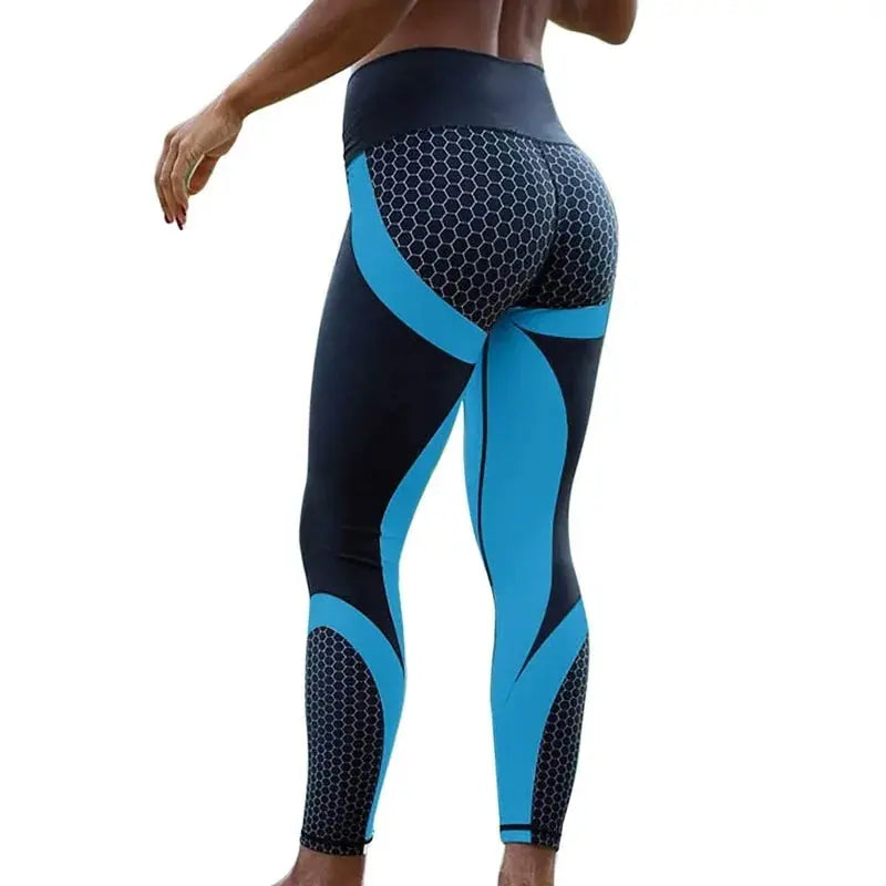 Women Honeycomb Printed Yoga Pants GLR SHOPPING