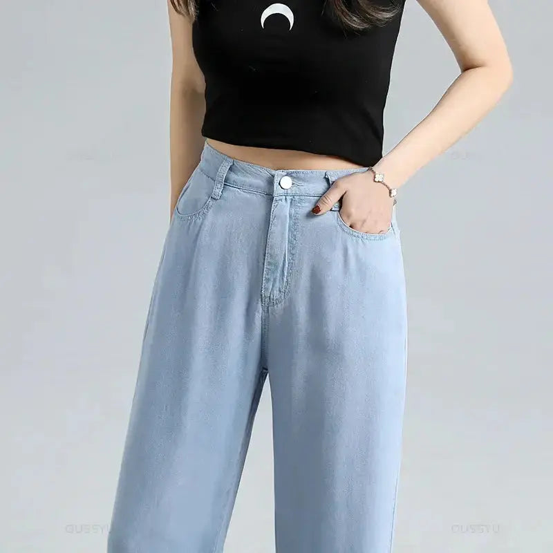 Women's Baggy Wide Leg Denim Pants GLR SHOPPING