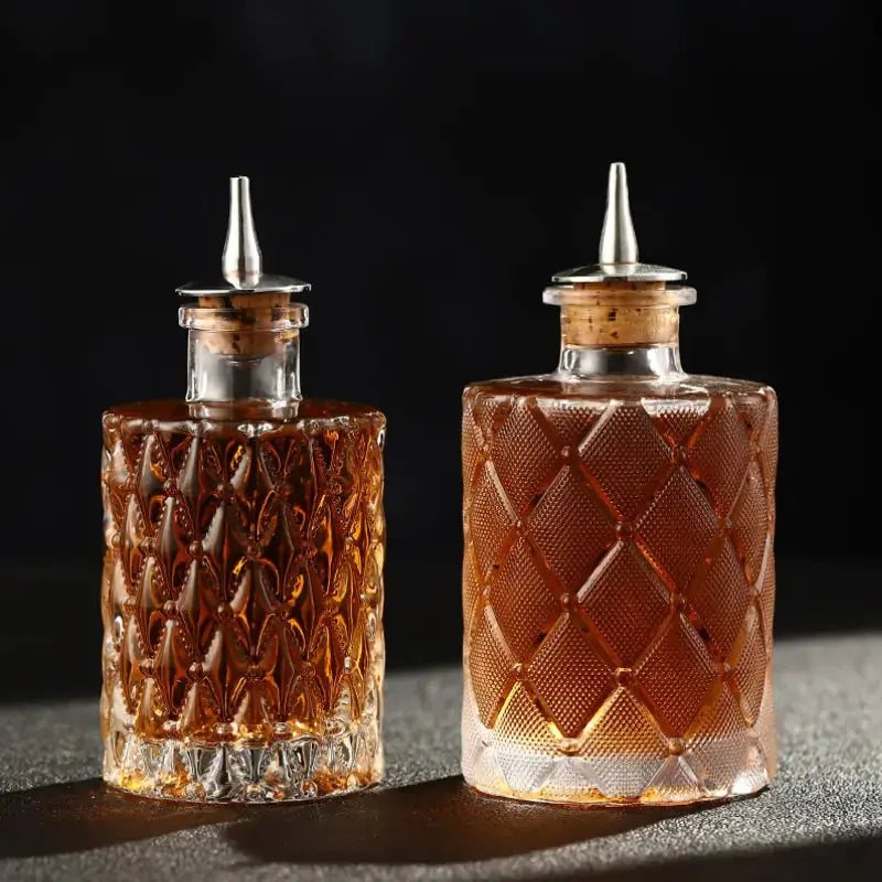 Cocktail Bitters Bottle Vintage Glass GLR SHOPPING