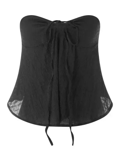 Ruched Strapless Tube Top GLR SHOPPING