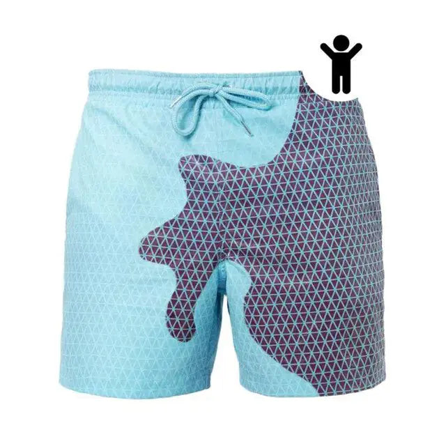 Children Encounter Water Change Color Beach Shorts Swim Trunks GLR SHOPPING