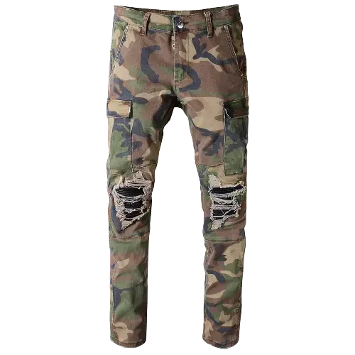 Camouflage Ripped Jeans GLR SHOPPING