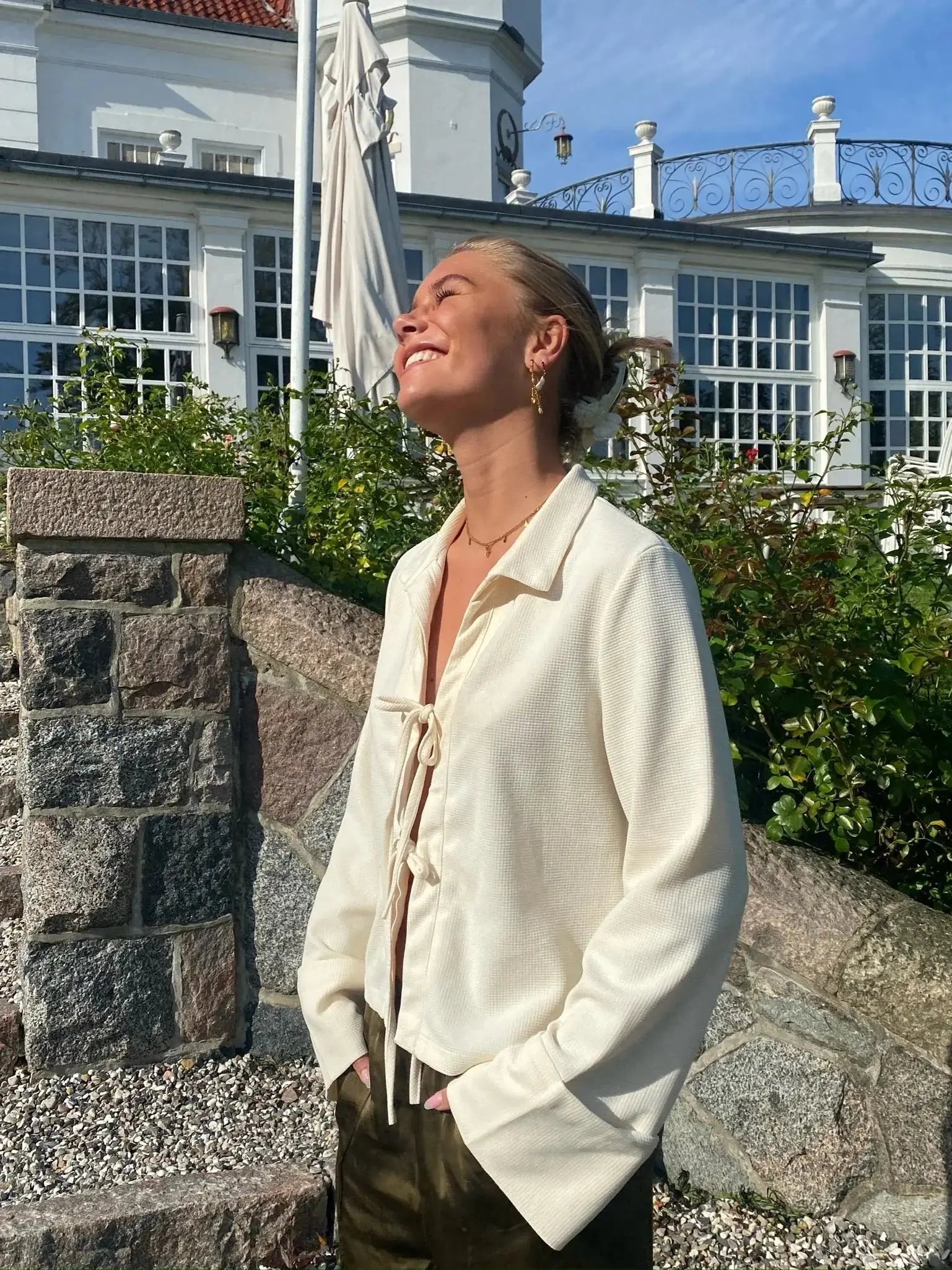 Tossy Lace-Up Hollow Out Cardigan for Women GLR SHOPPING