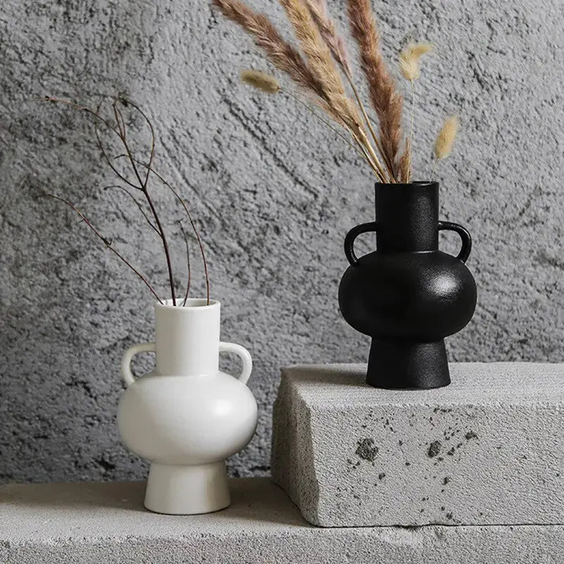 White Black Ceramic Vases GLR SHOPPING