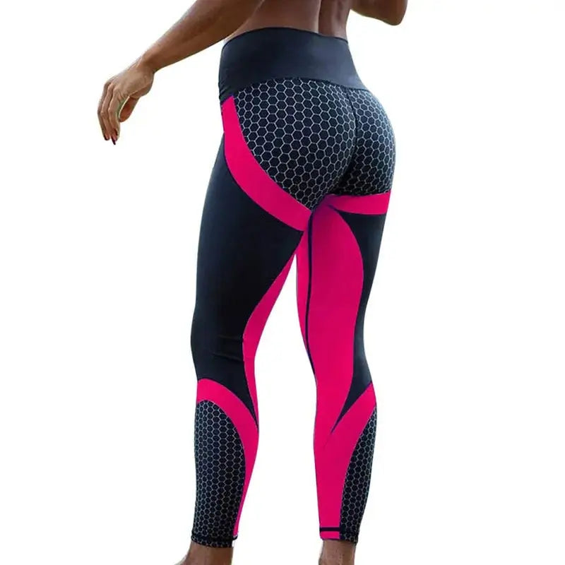 Women Honeycomb Printed Yoga Pants GLR SHOPPING