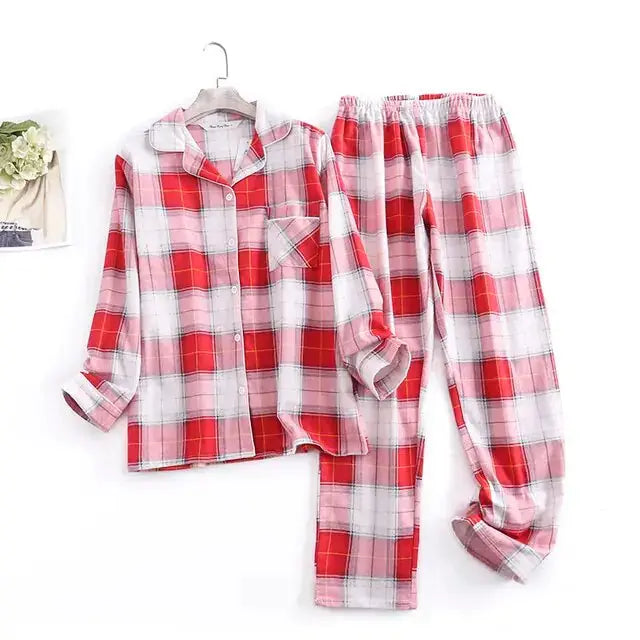 Cotton Flannel Women's Pajamas Sets GLR SHOPPING