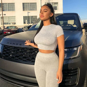 Women Sport Fitness 2 Two Piece Set Tracksuit GLR SHOPPING