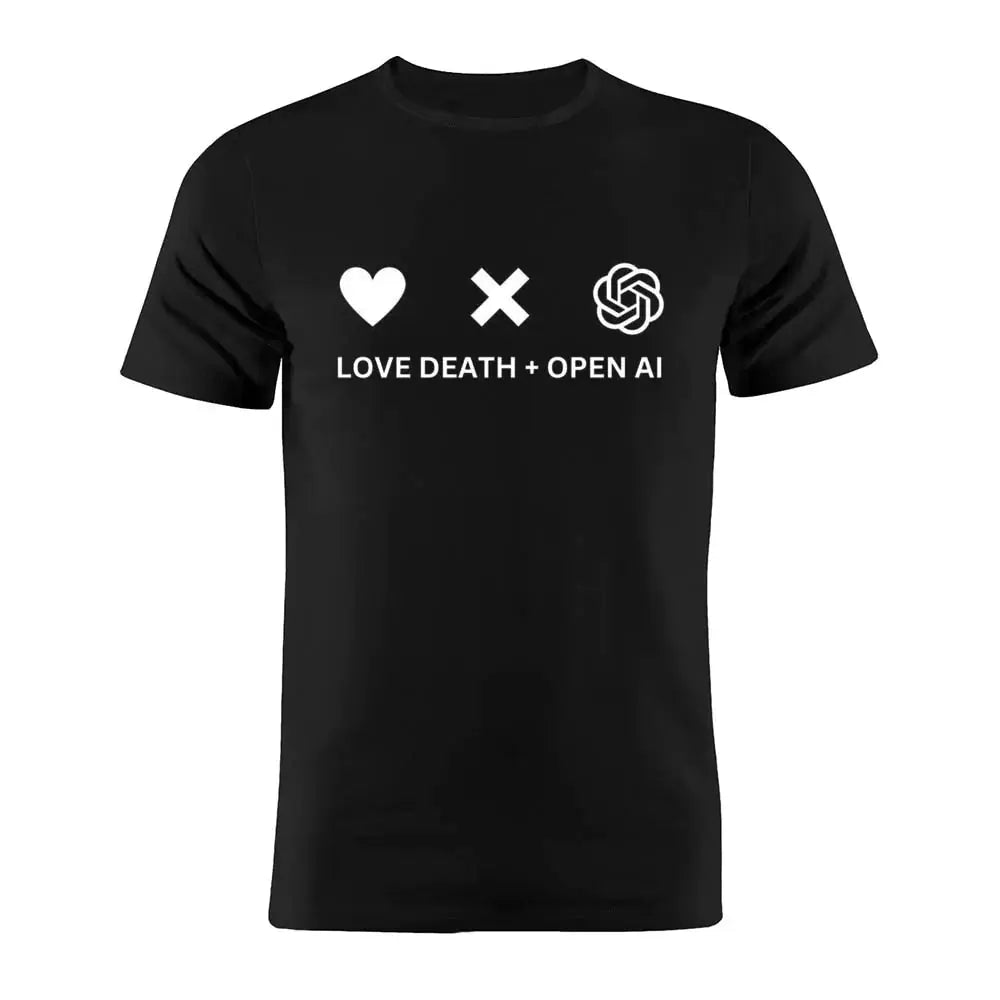 100% Cotton Unisex T Shirt OpenAI Love Death GLR SHOPPING