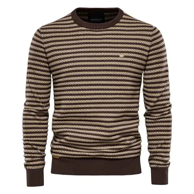 Spliced Cotton Men's Sweater GLR SHOPPING
