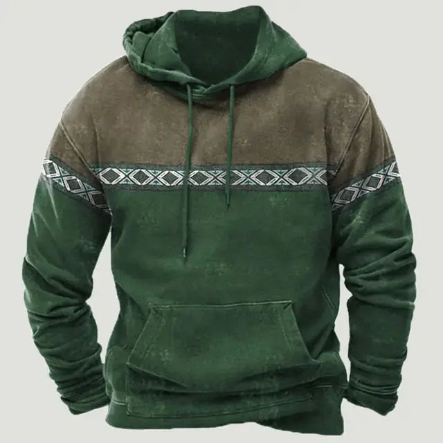 Western Aztec Patchwork Hoodie GLR SHOPPING
