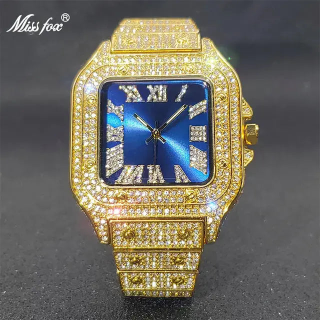 Ice Out Diamond Square Watch - GLR SHOPPING