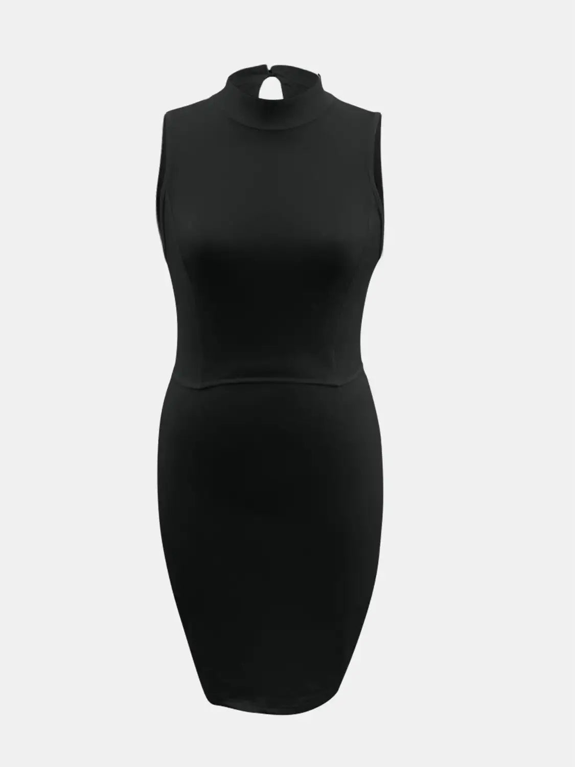 Cutout Mock Neck Sleeveless Dress GLR SHOPPING
