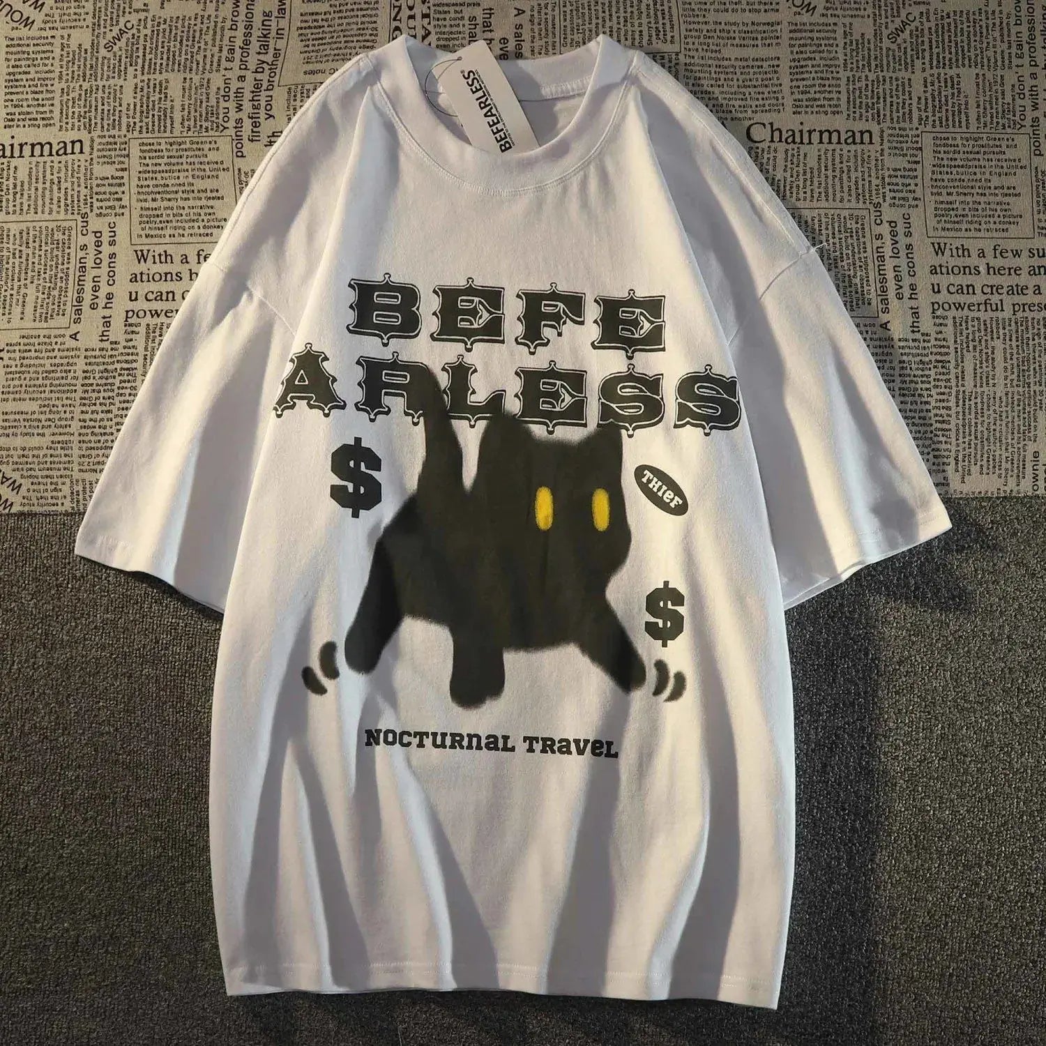 Cat Print Cartoon Tee GLR SHOPPING
