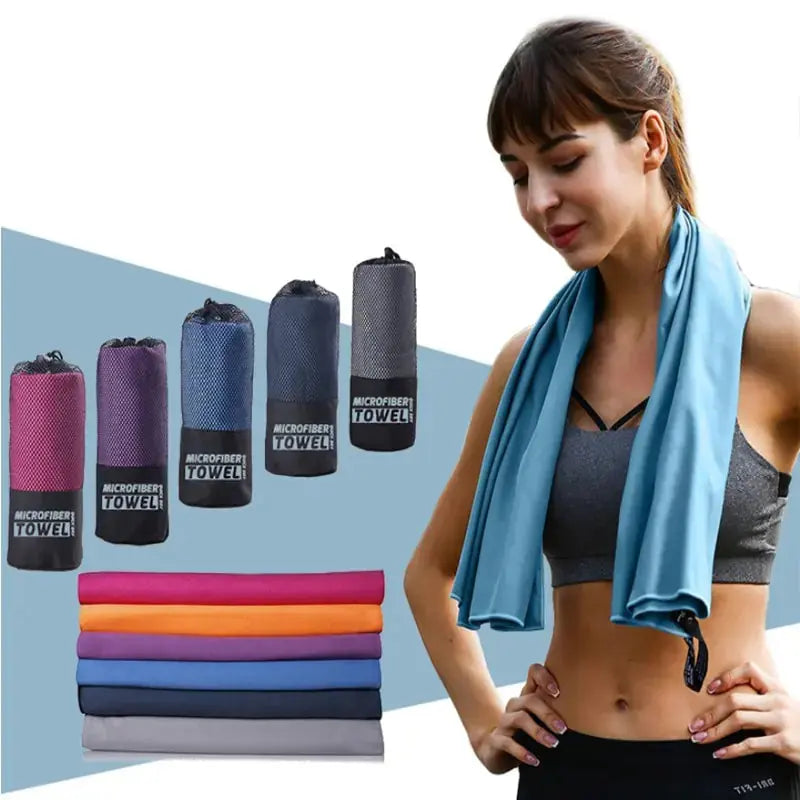 Sport Microfiber Towel: Quick-Drying Absorbent GLR SHOPPING