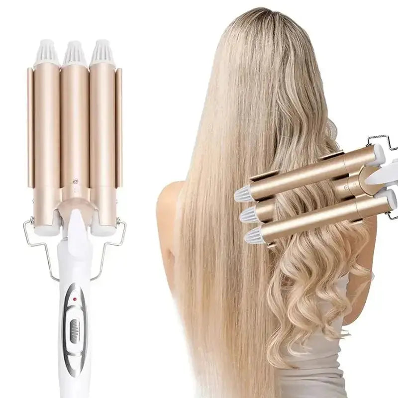 Electric Triple Barrel Curling Iron GLR SHOPPING