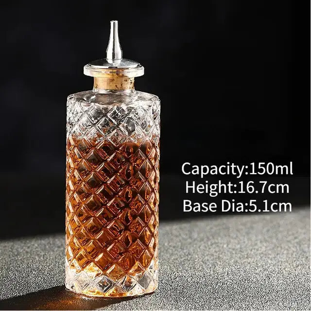 Cocktail Bitters Bottle Vintage Glass GLR SHOPPING