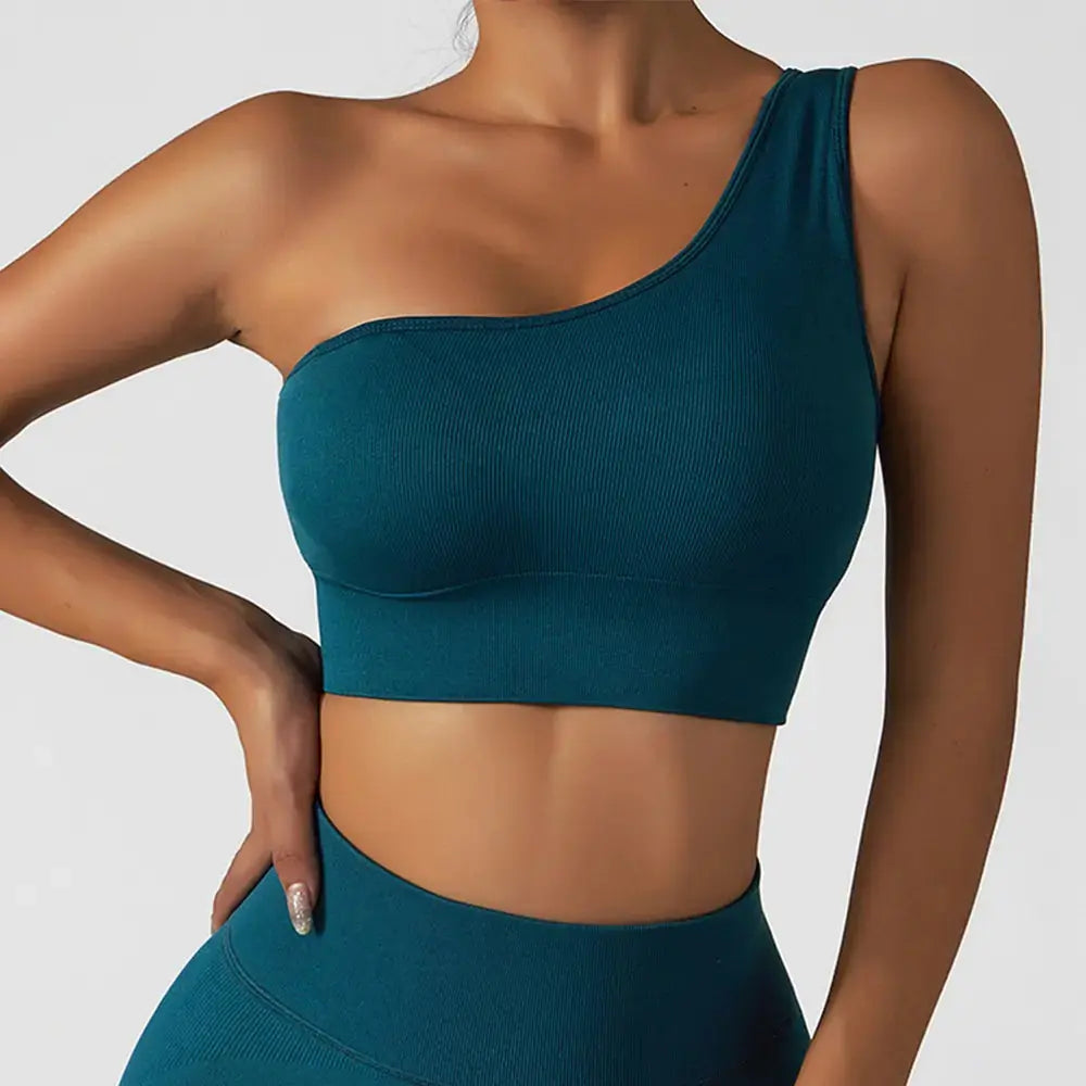 Summer Sexy Oblique Shoulder Yoga Clothes Tops GLR SHOPPING
