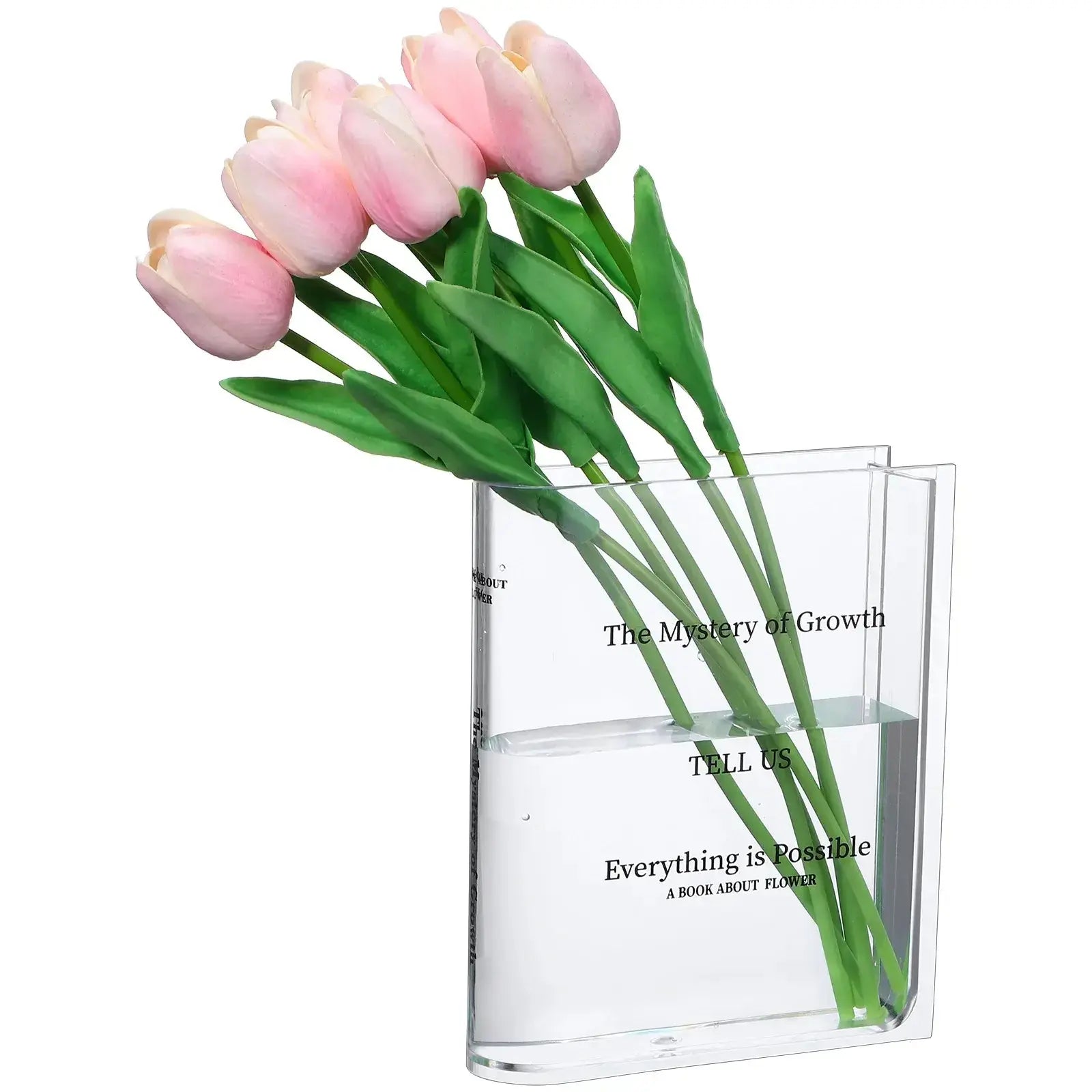 Transparent Book Vase GLR SHOPPING