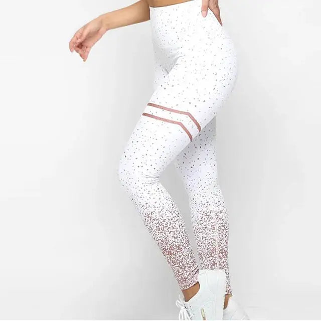 NORMOV New Hotsale Women Gold Print Leggings No Transparent Exercise Fitness Leggings Push Up Workout Female Pants GLR SHOPPING