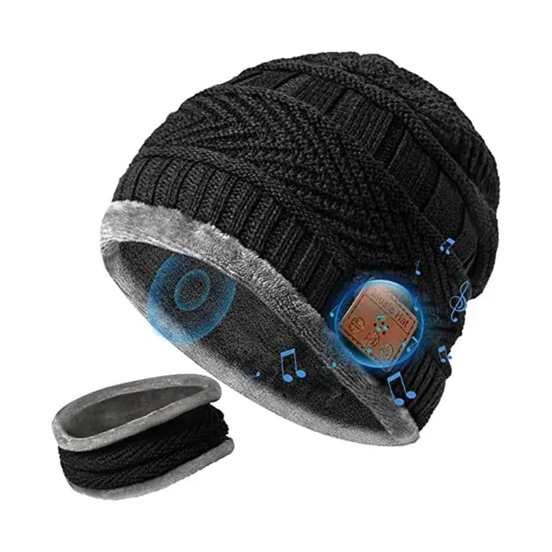 Beanie With Headphone Speaker Mic GLR SHOPPING