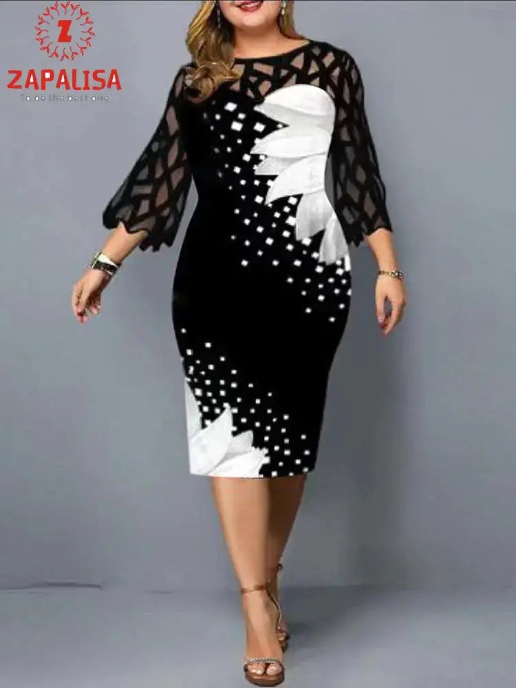 Elegant Plus Size Dress GLR SHOPPING