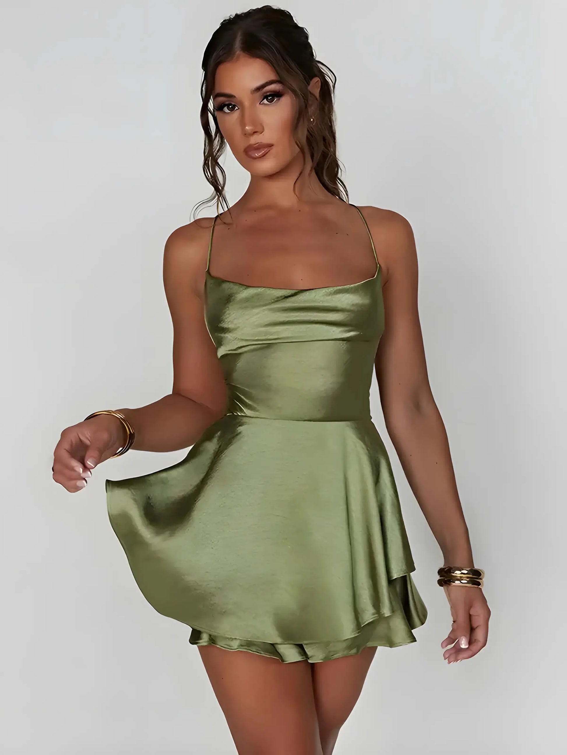 Mini Satin Cami Dress GLR SHOPPING