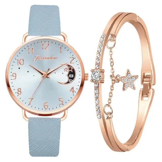 Moon Numbers Bracelet Watches Set GLR SHOPPING
