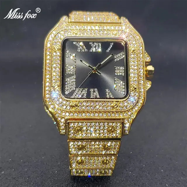 Ice Out Diamond Square Watch - GLR SHOPPING