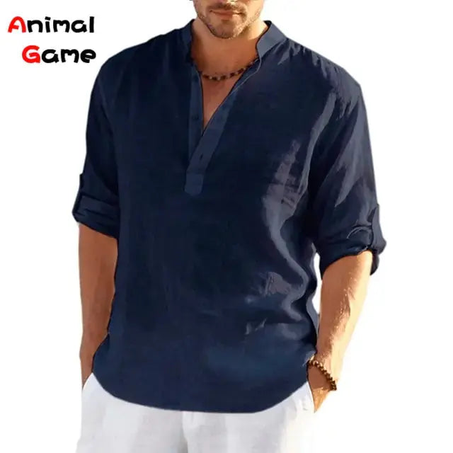 Linen Long Sleeve T-Shirt GLR SHOPPING